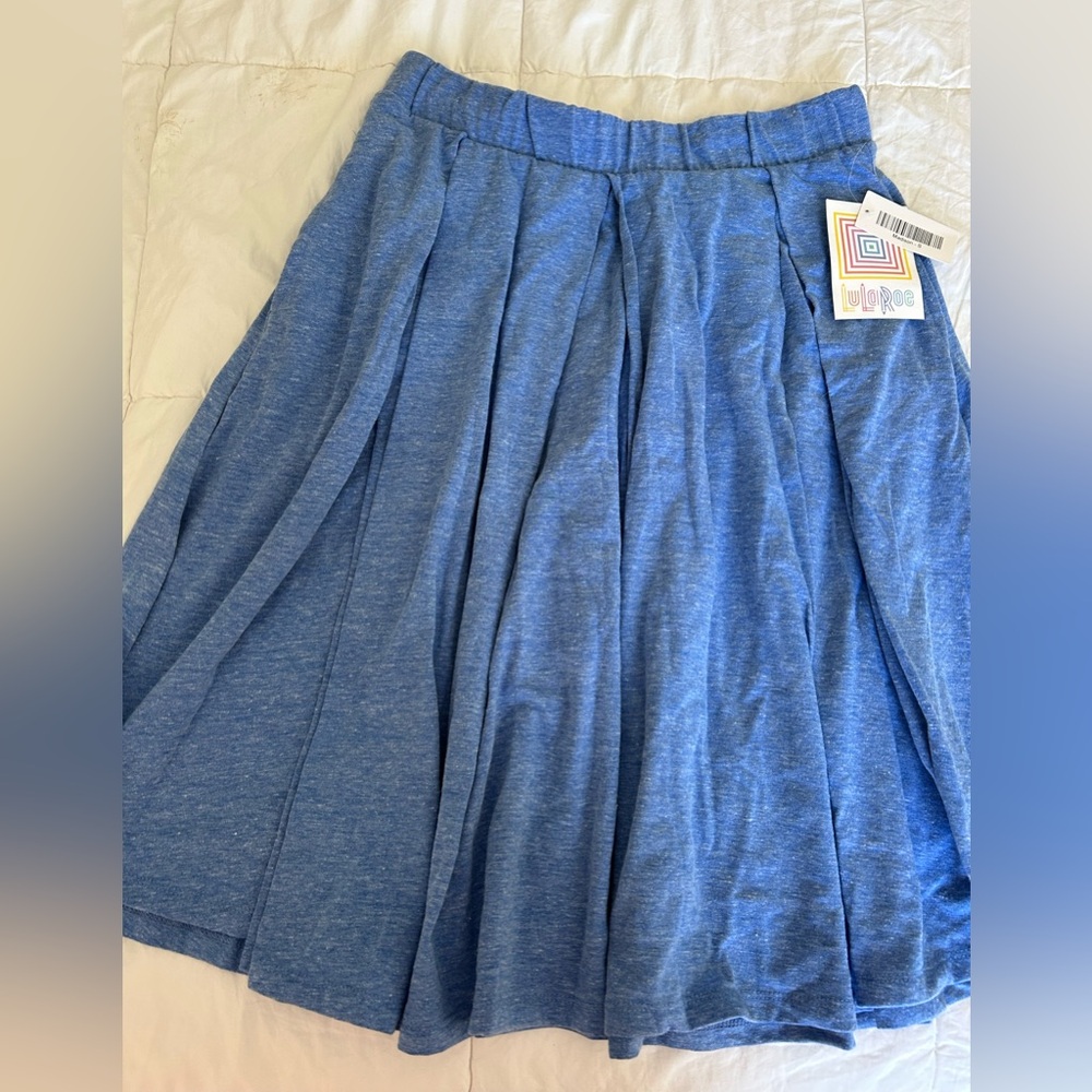 LuLaRoe A-Line Skirt in Soft Blue